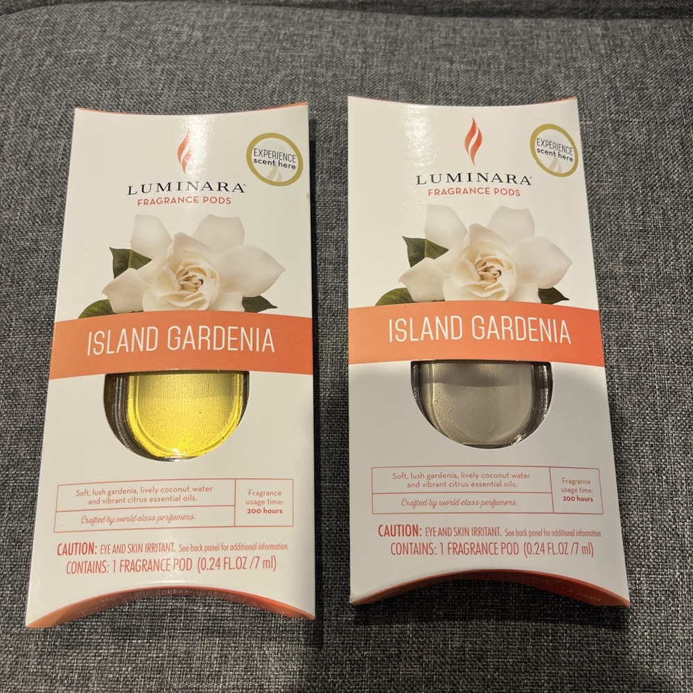 Luminara Fragrance Pod Tropical Mango Island Gardenia Refill Diffusing Candle 2